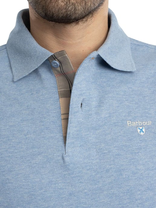 Barbour Tartan Pique Poloshirt, Blau - Image 5