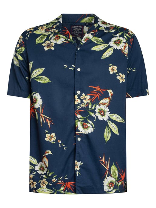 Superdry Kurzärmliges Hemd Mit Hawaii-Print, Blau - Image 5