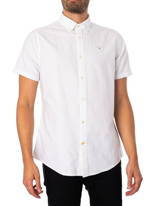 Barbour Maßgeschneidertes Oxtown-Hemd Mit Kurzen Ärmeln, Weiß - Image 1