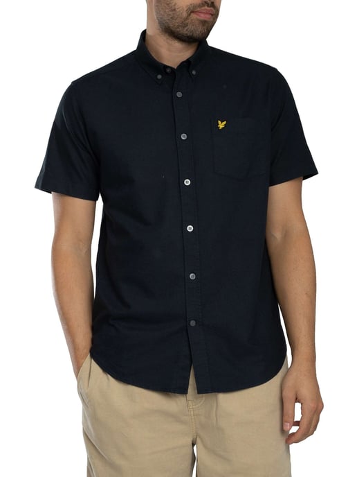 Lyle & Scott Kurzärmliges Oxford-Hemd, Blau - Image 1