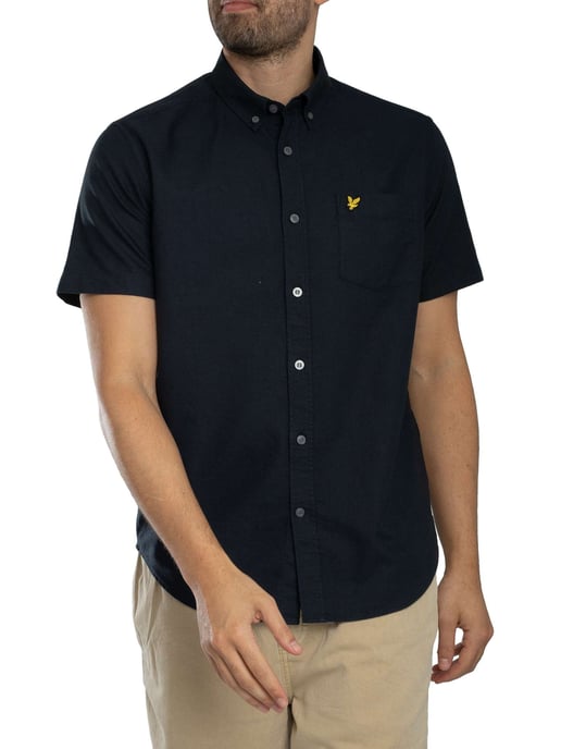 Lyle & Scott Kurzärmliges Oxford-Hemd, Blau - Image 2