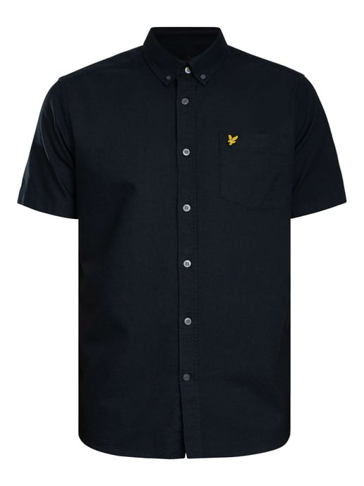 Lyle & Scott Kurzärmliges Oxford-Hemd, Blau - Image 5