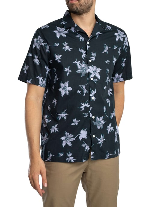 Superdry Kurzarmhemd Mit Cabana-Print, Blau - Image 1