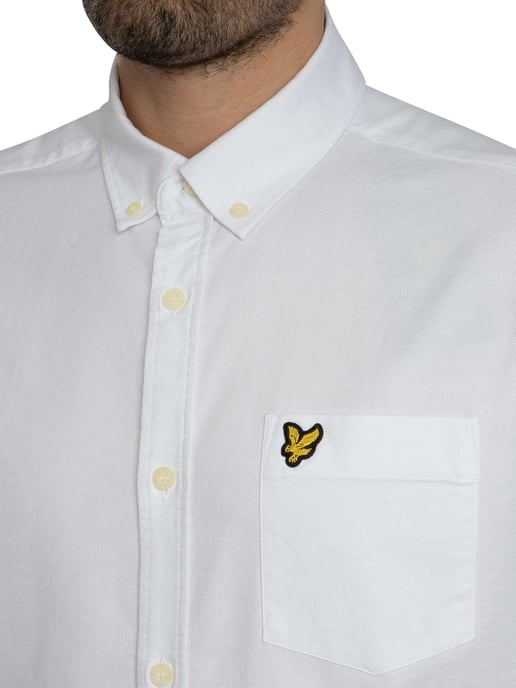 Lyle & Scott Kurzärmliges Oxford-Hemd, Weiß - Image 4