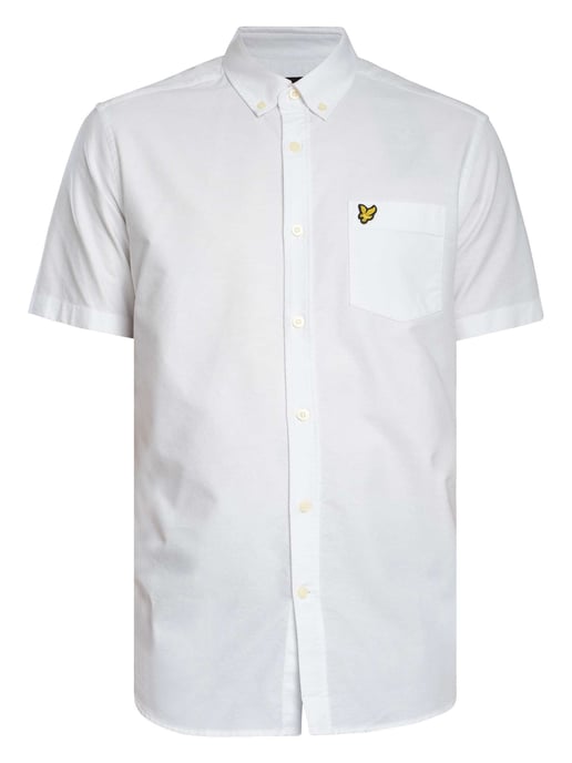 Lyle & Scott Kurzärmliges Oxford-Hemd, Weiß - Image 5