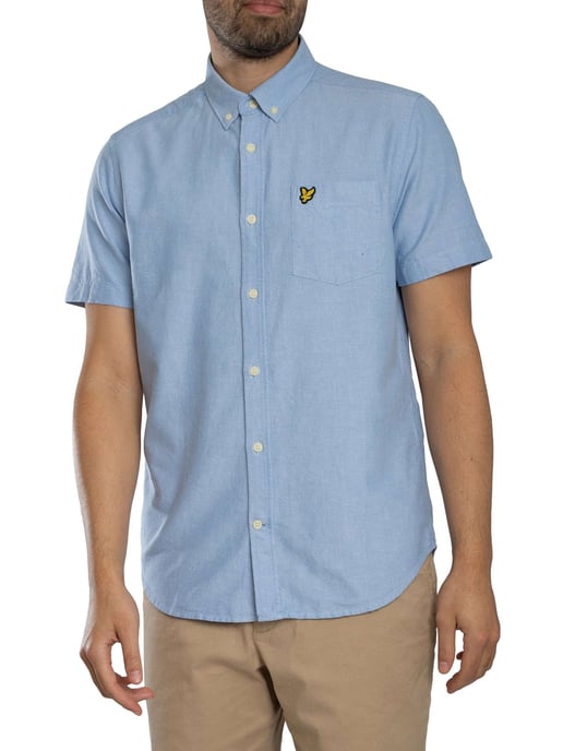 Lyle & Scott Kurzärmliges Oxford-Hemd, Blau - Image 1