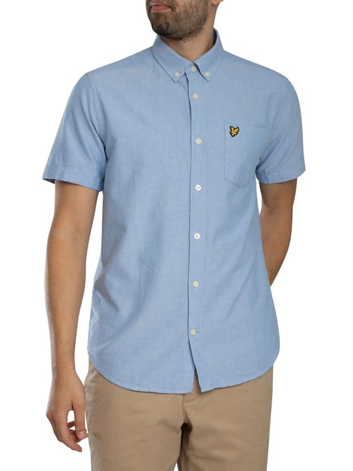 Lyle & Scott Kurzärmliges Oxford-Hemd, Blau - Image 2