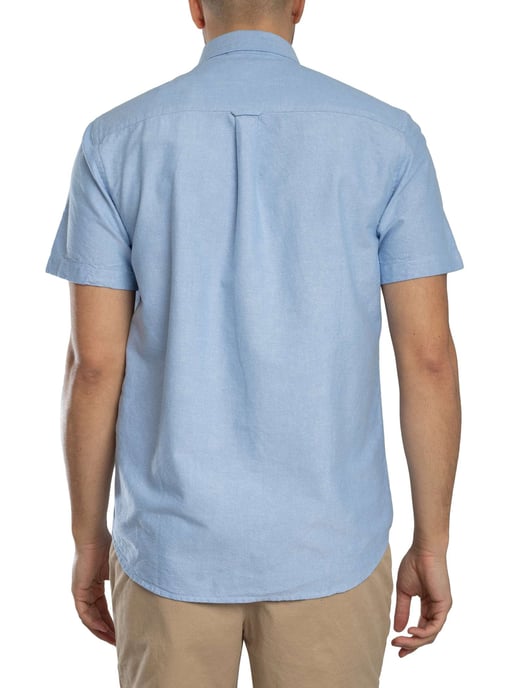 Lyle & Scott Kurzärmliges Oxford-Hemd, Blau - Image 3