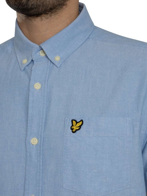 Lyle & Scott Kurzärmliges Oxford-Hemd, Blau - Image 4