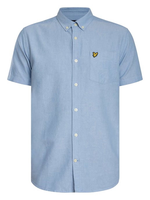 Lyle & Scott Kurzärmliges Oxford-Hemd, Blau - Image 5