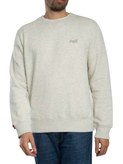 Superdry Essential Logo-Sweatshirt, Beige - Image 1