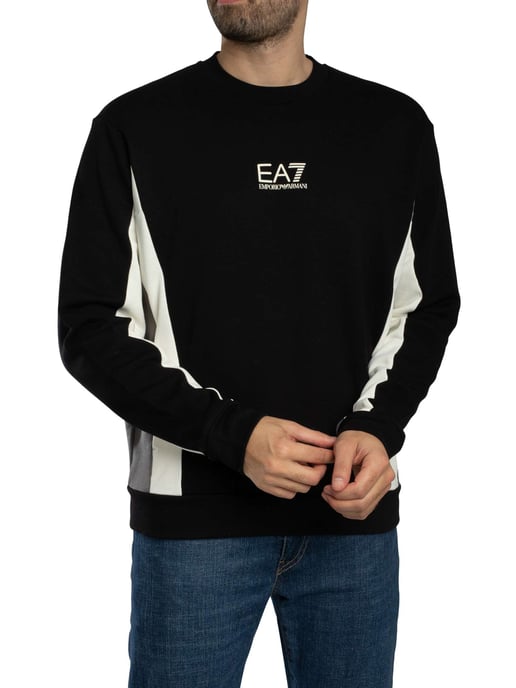 EA7 Logo-Sweatshirt, Schwarz - Image 2
