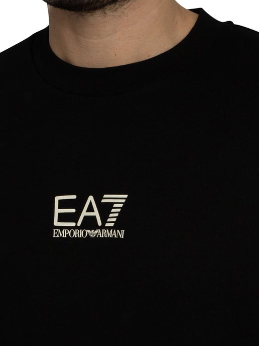 EA7 Logo-Sweatshirt, Schwarz - Image 4