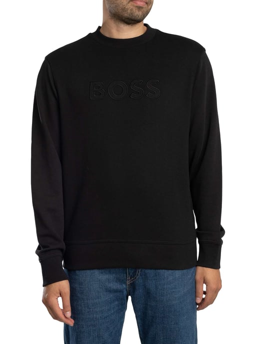 BOSS We Logo Sweatshirt, Schwarz - Image 1