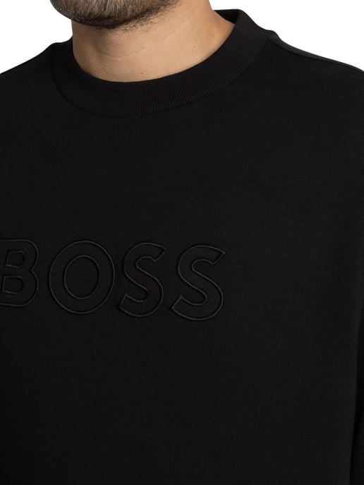 BOSS We Logo Sweatshirt, Schwarz - Image 4