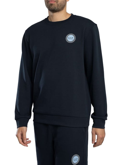 EA7 Sweatshirt Mit Logo-Patch, Blau - Image 1