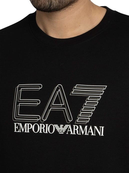 EA7 Echo Grafik-Sweatshirt, Schwarz - Image 4