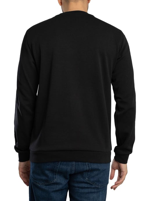 EA7 Marken-Rippsweatshirt, Schwarz - Image 3