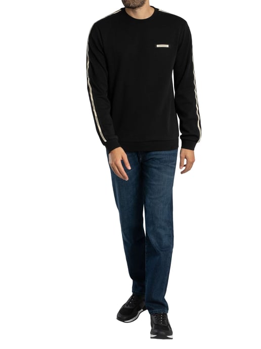 EA7 Marken-Rippsweatshirt, Schwarz - Image 5
