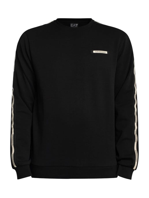 EA7 Marken-Rippsweatshirt, Schwarz - Image 6