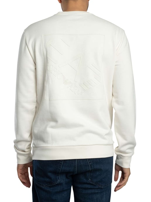EA7 Sweatshirt Mit Back Box Logo, Beige - Image 3