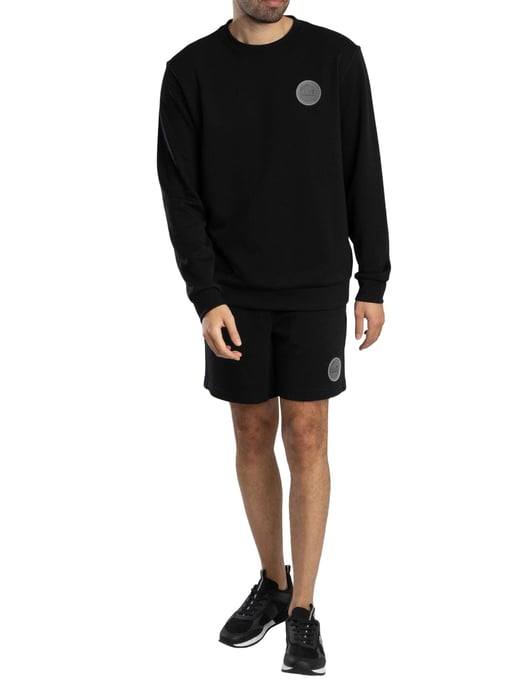 EA7 Sweatshirt Mit Logo-Patch, Schwarz - Image 5