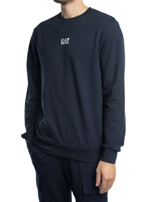 EA7 Sweatshirt Mit Logo In Regulärer Passform, Blau - Image 2