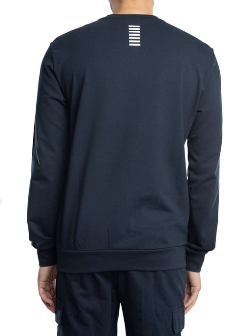 EA7 Sweatshirt Mit Logo In Regulärer Passform, Blau - Image 3
