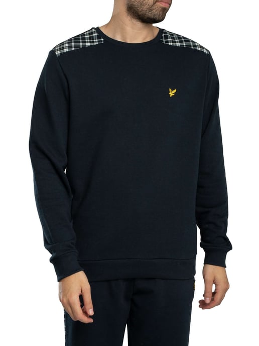 Lyle & Scott Sweatshirt Mit Karomuster, Blau - Image 1
