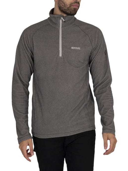 Regatta Montes Leichtes Mini-Streifen-Sweatshirt Mit Halbem Reißverschluss, Grau - Image 2
