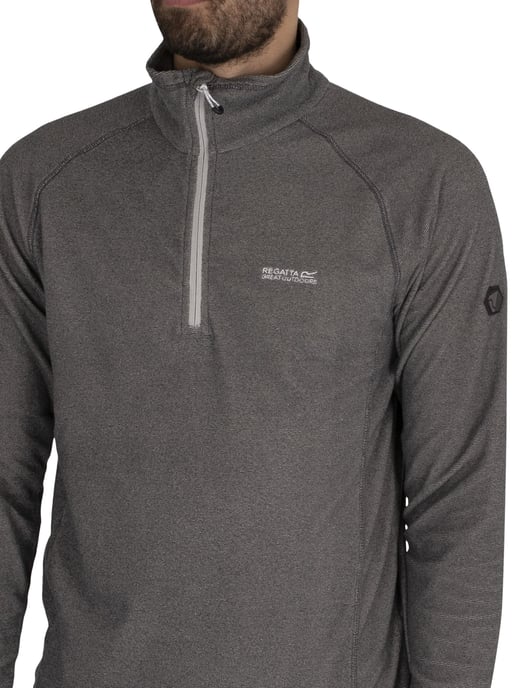 Regatta Montes Leichtes Mini-Streifen-Sweatshirt Mit Halbem Reißverschluss, Grau - Image 4