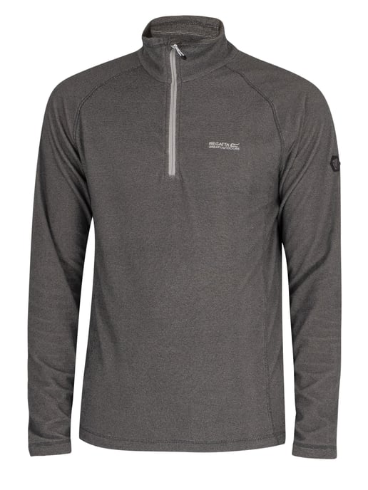 Regatta Montes Leichtes Mini-Streifen-Sweatshirt Mit Halbem Reißverschluss, Grau - Image 5