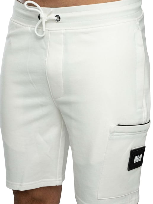 Weekend Offender Hawkins Sweatshirt-Shorts Mit Reißverschlusstasche, Weiß - Image 5