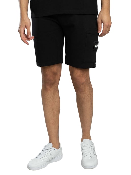 Weekend Offender Hawkins Sweatshirt-Shorts Mit Reißverschlusstasche, Schwarz - Image 1