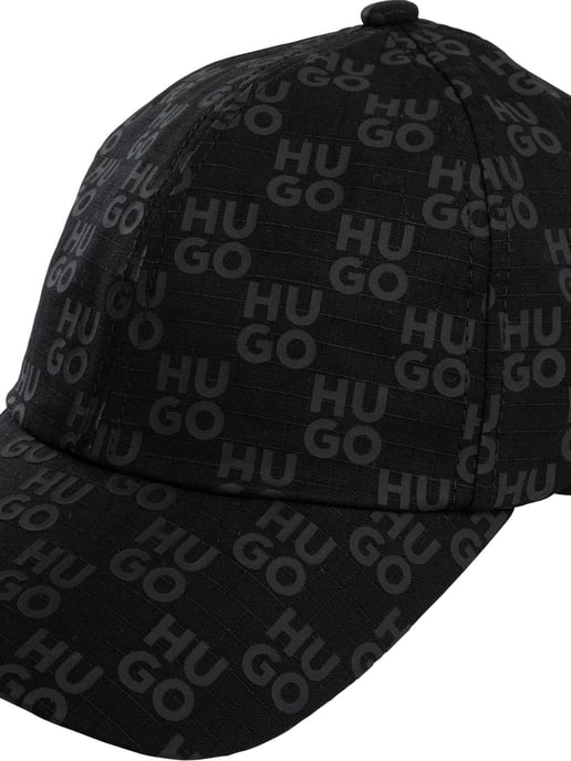 HUGO Jake-Musterkappe, Schwarz - Image 6