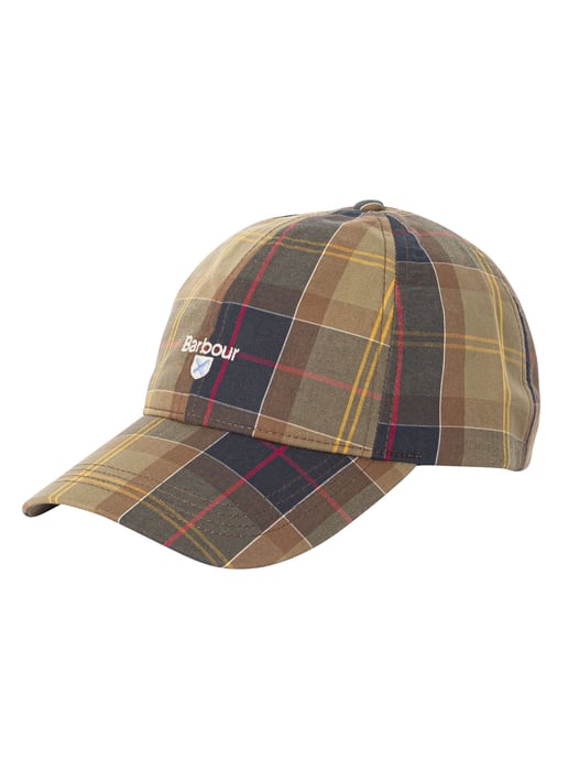 Barbour Tartan-Sport-Baseballkappe, Grün - Image 1