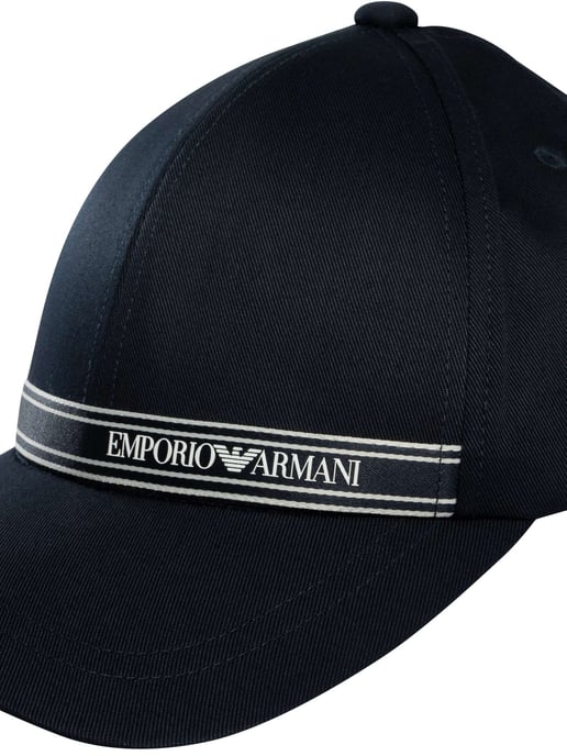 Emporio Armani Markenstreifenkappe, Blau - Image 6