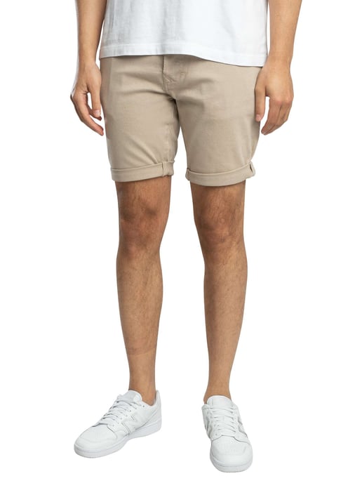 Replay RBJ 981 Denim Tapered Shorts, Beige - Image 1