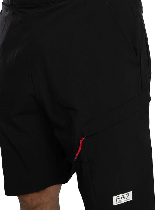 EA7 Leichte Cargo-Shorts, Schwarz - Image 5