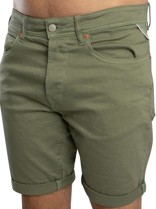 Replay RBJ 981 Denim Tapered Shorts, Grün - Image 5