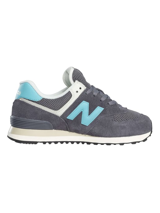 New Balance 574 Wildleder Trainer, Grau - Image 3