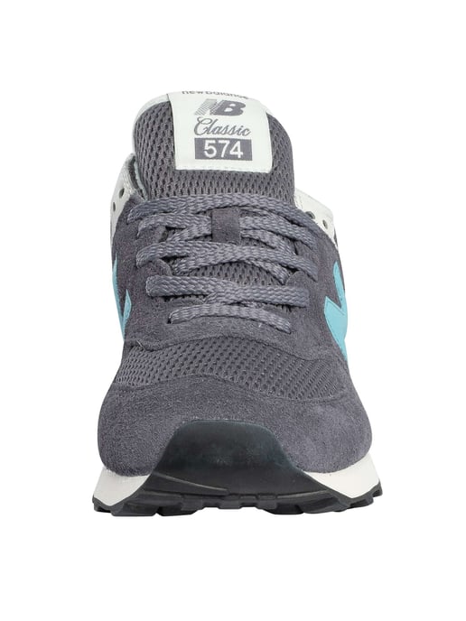 New Balance 574 Wildleder Trainer, Grau - Image 4