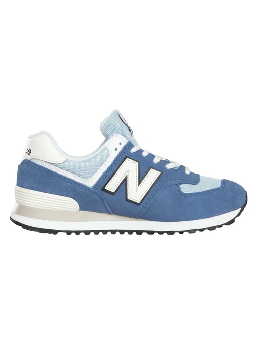 New Balance 574 Wildleder Trainer, Blau - Image 3