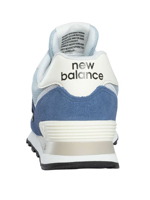 New Balance 574 Wildleder Trainer, Blau - Image 5