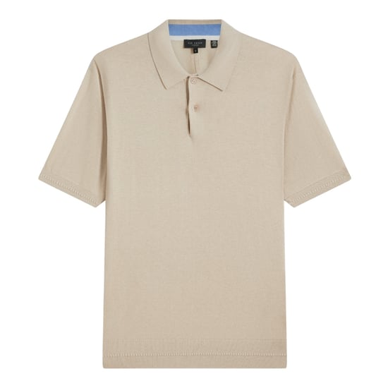 Ted Baker Nickk Strick-polohemd In Taupe - Image 1