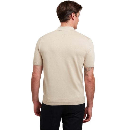 Ted Baker Nickk Strick-polohemd In Taupe - Image 2