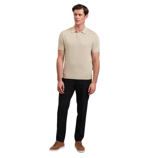 Ted Baker Nickk Strick-polohemd In Taupe - Image 3