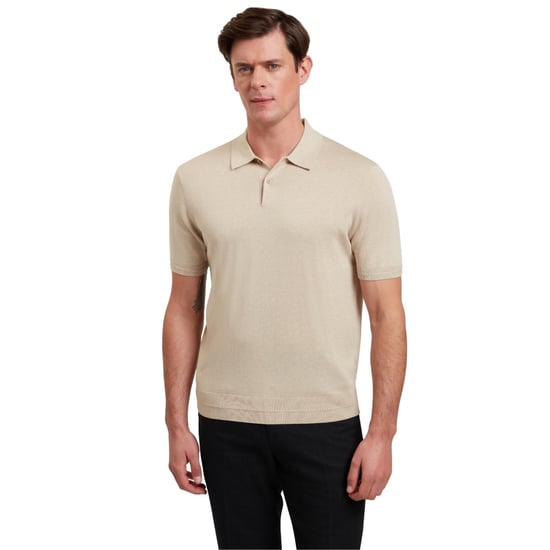 Ted Baker Nickk Strick-polohemd In Taupe - Image 4