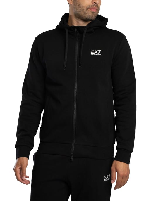 EA7 Train Core Trainingsanzug Mit Kapuze Und Reißverschluss, Schwarz - Image 2