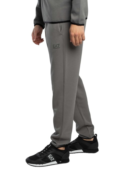 EA7 Jogginghose Mit Seitlichem Reißverschluss Und Logo, Grau - Image 2